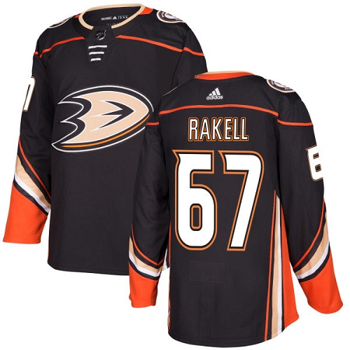 Adidas Ducks #67 Rickard Rakell Black Home Authentic Youth Stitched NHL Jersey - Click Image to Close